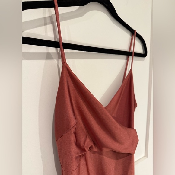 Windsor Women’s Eyes On You Asymmetrical Mini Dress In Brown Sz M - Picture 6 of 9